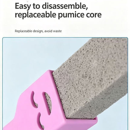 Pink Handle + Grey Pumice Stone
