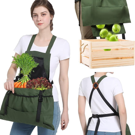 2pcs Thick Canvas Apron (Army Green)