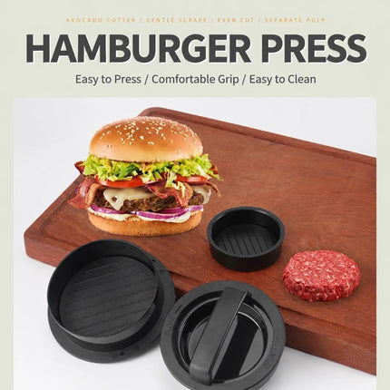 Hamburger Patty Press with 100 Pcs Silicone Paper & 3 Burger Clips