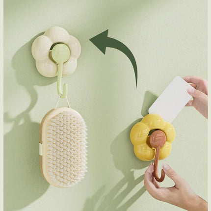 3pcs Flower Suction Cup No Trace Hooks, Sunflower