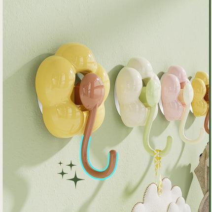3pcs Flower Suction Cup No Trace Hooks, Sunflower