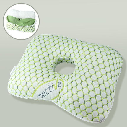 Ear Hole Pillow Plaid Grey [Removable Washable Inner Core]