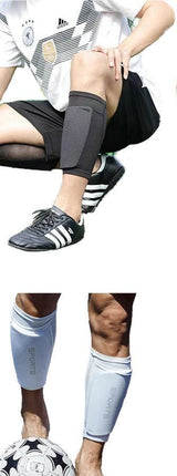 2 Pairs Soccer Shin Guard Sock White Size M