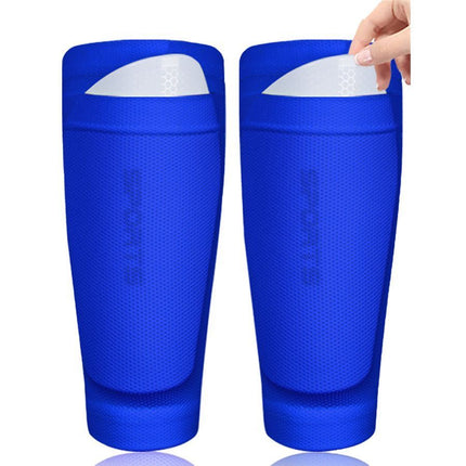 2 Pairs Soccer Shin Guard Sock White Size M