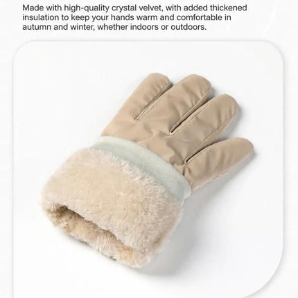 2 Pairs Thermal Gloves,Anti-slip - Beige