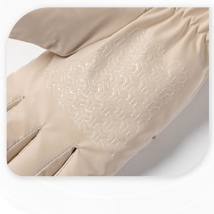 2 Pairs Thermal Gloves,Anti-slip - Beige