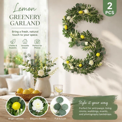 Style A Herb Scent Lemon Vine Foam Fruit Garland Pack of 2