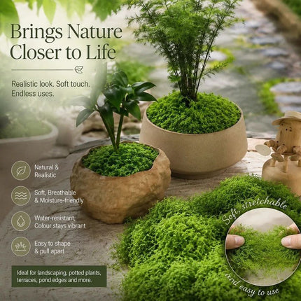 Dark Green Large Pack Faux String Moss Pot Top Dressing 2 Pack 200g