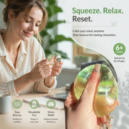 Fresh Grape Green Squishy, Tender Slow Rebound Sensory Toy 6cm 3 Pack