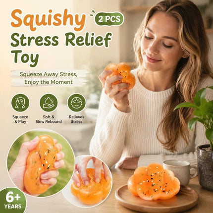 Yellow Pork Bun Creamy Squishy 2 Pack, Lazy Home Relax Pair