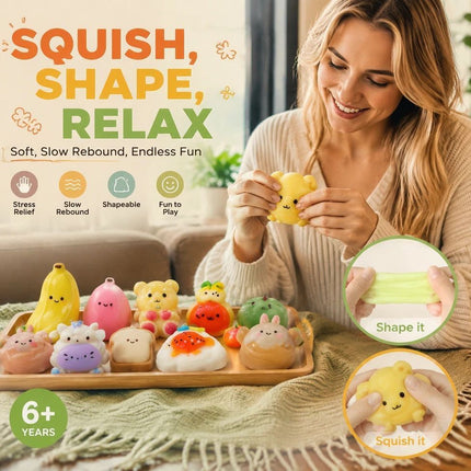 Fluffy Blueberry Soufflé Squishy Twin Pack, Mellow Mood Boost Duo