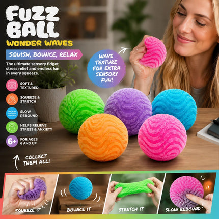 Warm Duo Purple & Yellow Spiky Ball Squishy 2 Pack