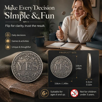 Heartwarming Vintage Decision Coin Replica, Ideal Festive Present, 2 Pack