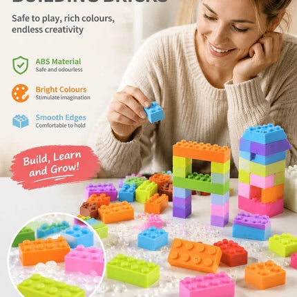 Relaxing Mini Building Blocks DIY Puzzle Toy, 300pcs Plain Bag Regular Colours (Separater & Instruction Included)