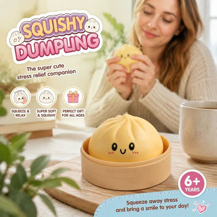 Stress Relief Giant Bun Squishy, Holiday Present, Plain Yellow