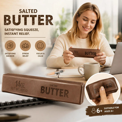 Ultra Soft Slow Rebound Stress Relief Toy, Coffee Butter Stick 23cm