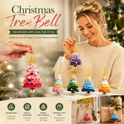 2 Pack Crochet Ornament E+F Rainbow 2 & Blue, Winter Holiday Duo
