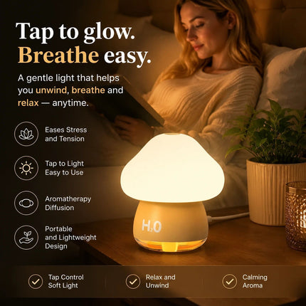 Tap Control Night Light Humidifier, Yellow