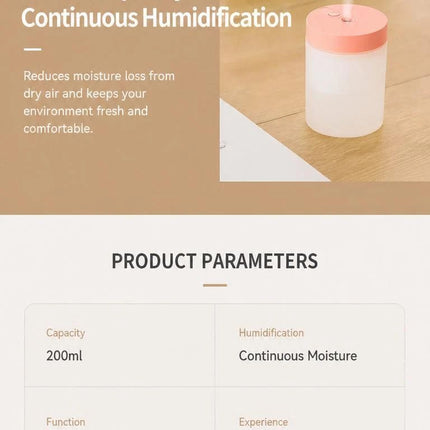 USB Mini Humidifier with Aroma Light, White