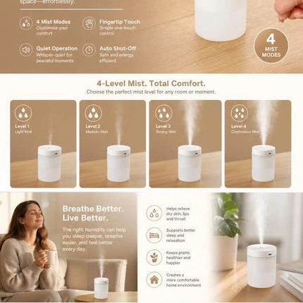 6 Pack USB Humidifier White, Xmas Pack