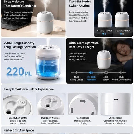 4 Pack Water Drop Humidifier Nordic Pink, Bulk Holiday Gift