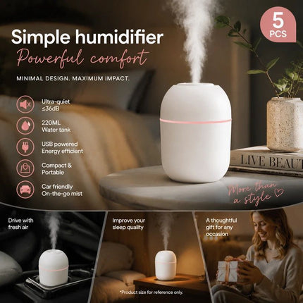 5 Pack Water Drop Humidifier Glacier White, Multi (Scene Gift Set)