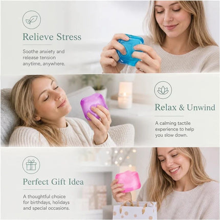 4 Pack Pink Ice Cube Squishy