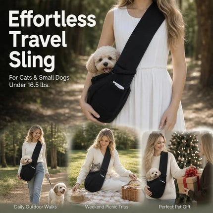 Breathable Cat Carrier Up to 16.5lbs, Dark Blue with Phone Pocket