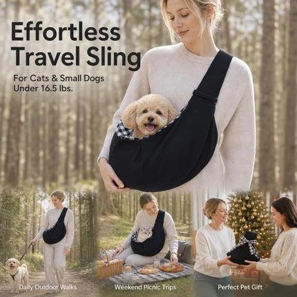 Breathable Cat Carrier Up to 16.5lbs, Dark Blue No Phone Pocket
