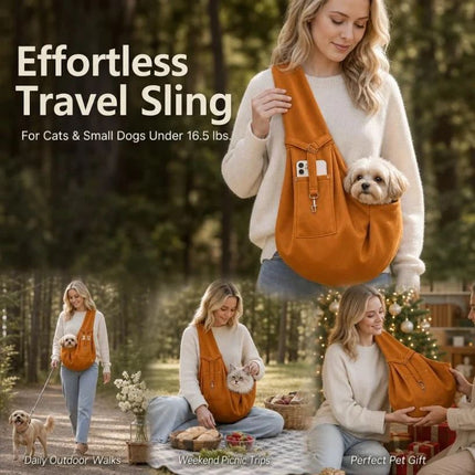 Solid Color Cat Carrier Up to 16.5lbs, Pink with Phone Pocket