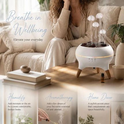 Dynamic Jellyfish Aroma Diffuser, Sound Activated RGB Lamp