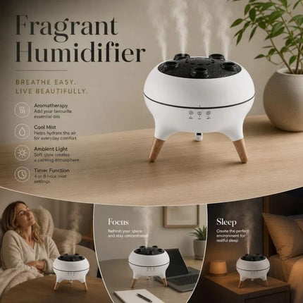 Floating Jellyfish Essential Oil Humidifier, Voice Control Color Light