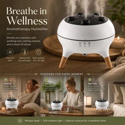 Sound Sensing Jellyfish Fragrance Diffuser, Dynamic RGB Glow, Silent Home Spa Companion
