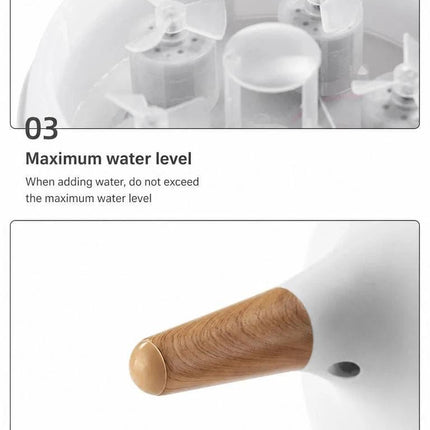 Rhythm Responsive Jellyfish Aroma Humidifier, Multi-Color Mood Light