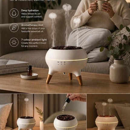 Dreamy Jellyfish Oil Diffuser, Music Linked Color Shift, Ultra Quiet For Nighttime Rest