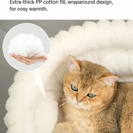Detachable Round Pet Bed, Thick Warm Moisture Proof for Small Medium