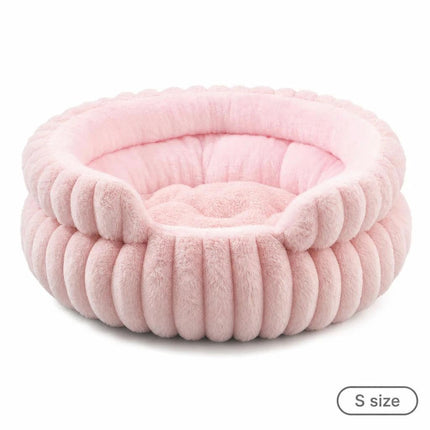 Cozy Four Season Notch Dog Bed, Pink M Size