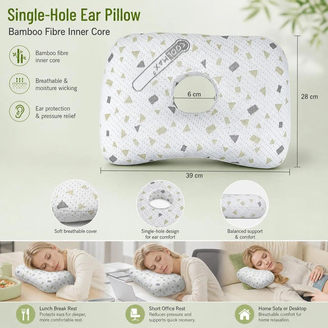 Pressure Free Ear Pillow 39x28x6, Bohr Grey