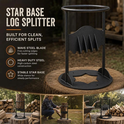 Manual Firewood Separator Five-Star Base 27cm