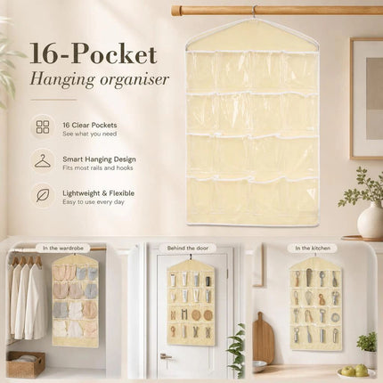 16-Grid Visible Hanging Lingerie Organizer