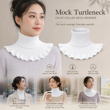 Thick Knit Mock Collar Neck Snood, Soft Wind Shield