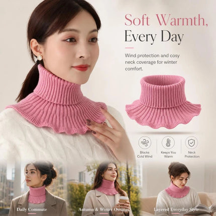 Sweet Thick Knitted Mock Neck Snood, Steady Wind Resistance