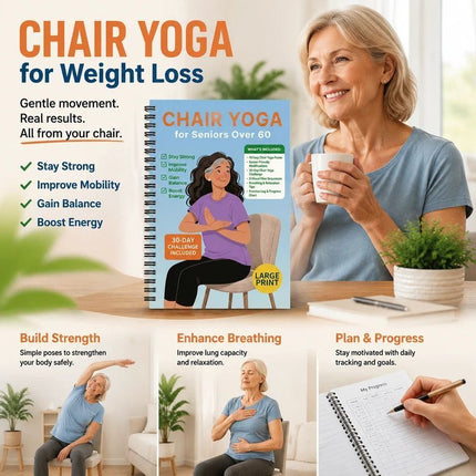 Coil Bound Elderly Chair Yoga Weight Loss Notebook