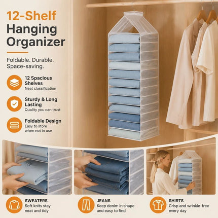 Oversize Vertical PVC Wardrobe Storage Organiser