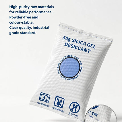 Humidity Indicator Silica Gel Moisture Absorber, Regular Orange Desiccant Beads, 100g Twin Pack