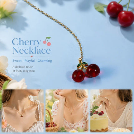 Tiny Fruit Pendant Necklace