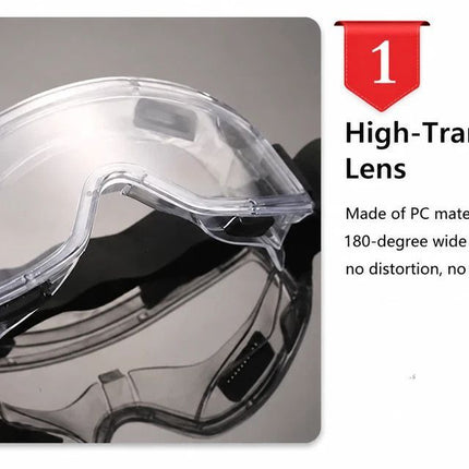 Ideal Outdoor Lover Gift Wind Block Goggles, Red Frame Clear Lens
