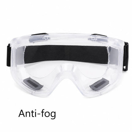 Sentimental Anti-Fog Wind Goggles, HD Shockproof Lens, White Frame Clear Anti-Fog