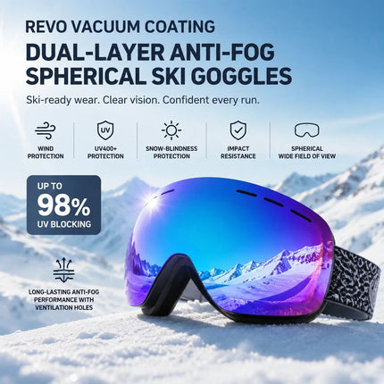 Sweet Outdoor Polarised Ski Goggles, White Frame