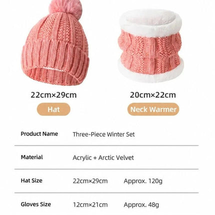 Durable Mountain Ski Gift Thick Knitted Hat 2 Set Navy